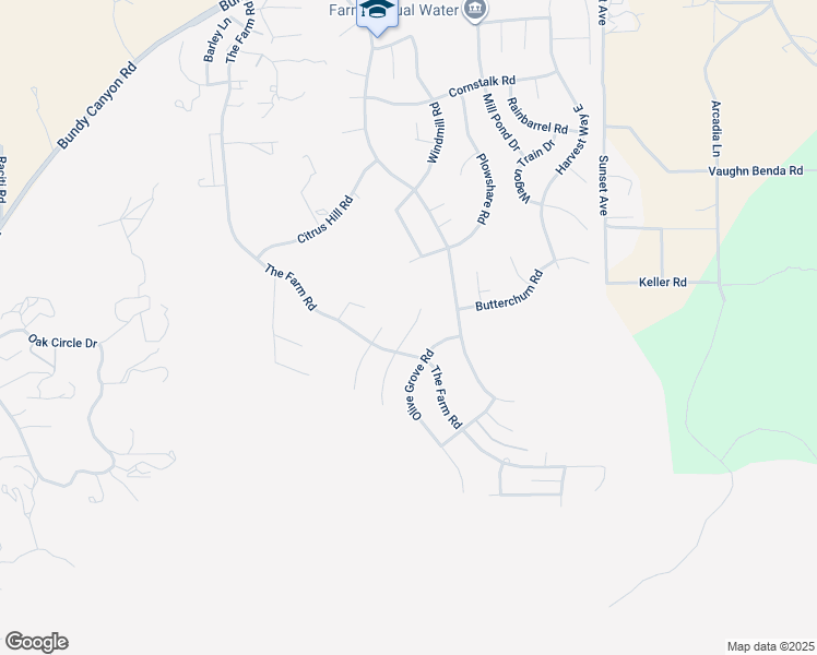 map of restaurants, bars, coffee shops, grocery stores, and more near 34112 Harrow Hill Road in Wildomar
