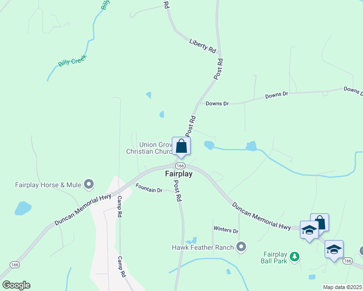 map of restaurants, bars, coffee shops, grocery stores, and more near 6567 Post Road in Douglasville