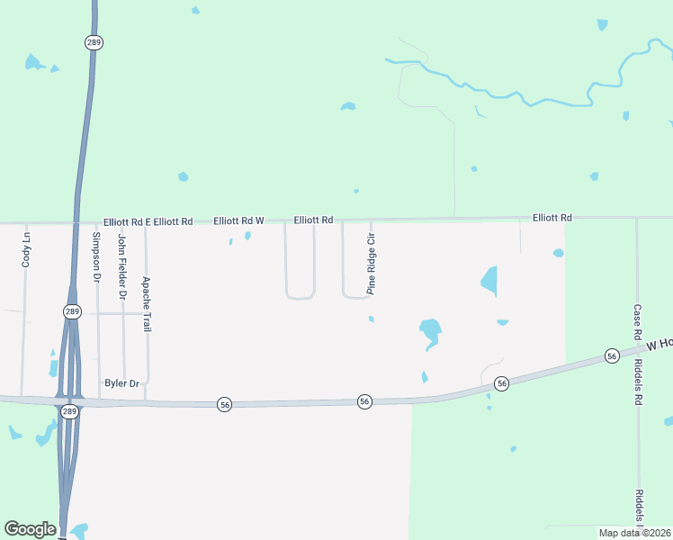 map of restaurants, bars, coffee shops, grocery stores, and more near 123 Pine Ridge Circle in Sherman