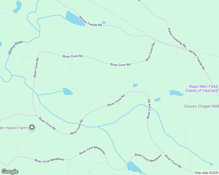 map of restaurants, bars, coffee shops, grocery stores, and more near 530 River Cove Road in Social Circle