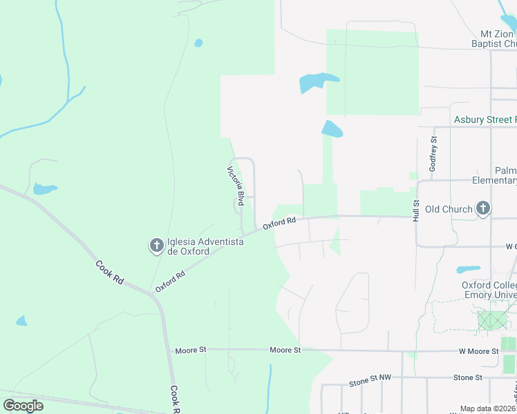 map of restaurants, bars, coffee shops, grocery stores, and more near 80 Victoria Boulevard in Oxford