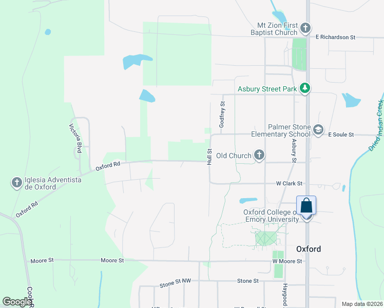map of restaurants, bars, coffee shops, grocery stores, and more near 42 Oxford Road in Oxford