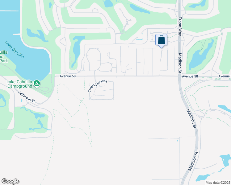 map of restaurants, bars, coffee shops, grocery stores, and more near 58260 Aragon Way in La Quinta