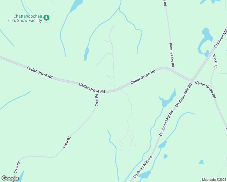 map of restaurants, bars, coffee shops, grocery stores, and more near 9600 Cedar Grove Road in Fairburn