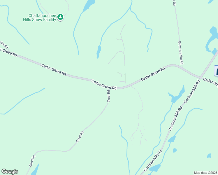 map of restaurants, bars, coffee shops, grocery stores, and more near 9460 Glacial Lane in Fairburn