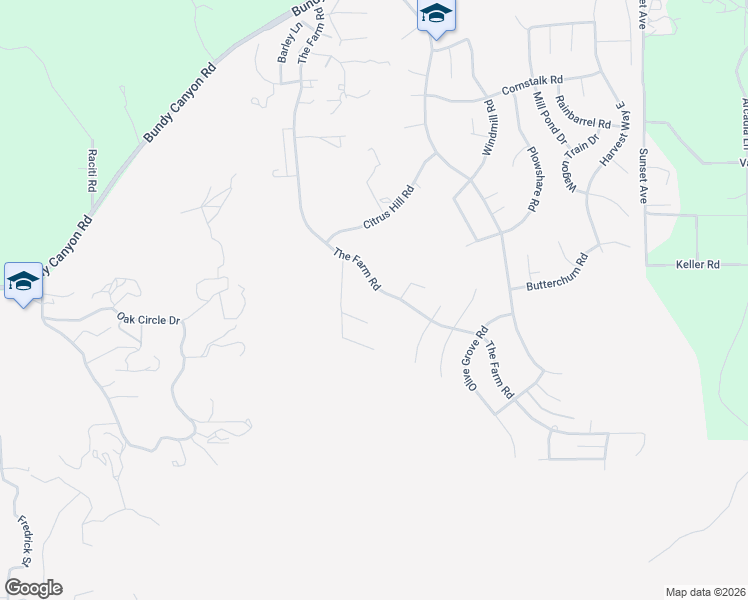 map of restaurants, bars, coffee shops, grocery stores, and more near 34281 The Farm Road in Wildomar