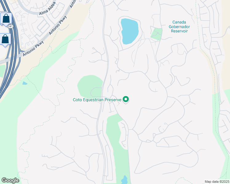 map of restaurants, bars, coffee shops, grocery stores, and more near 23212 Vía Masala in Trabuco Canyon