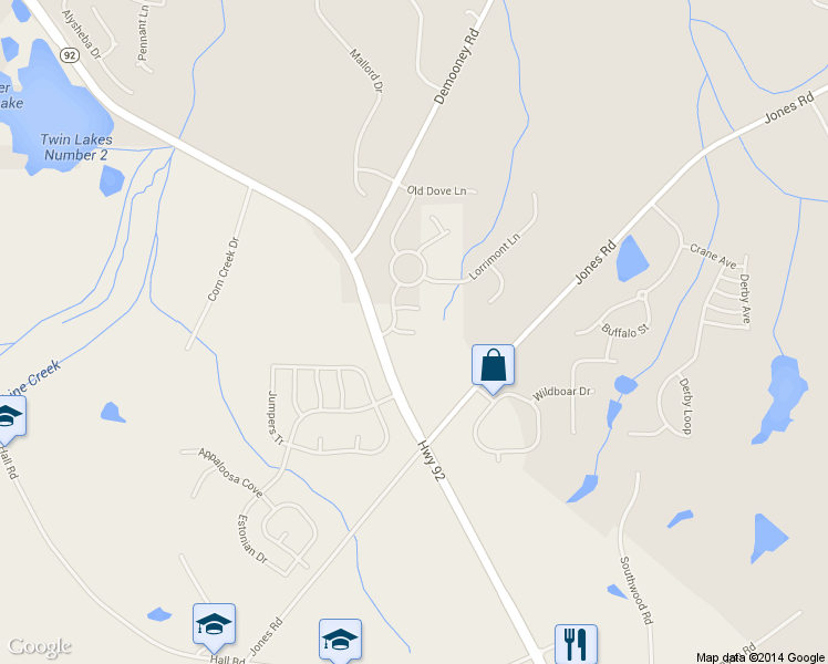 map of restaurants, bars, coffee shops, grocery stores, and more near 307 Old Arch Ln in Fairburn