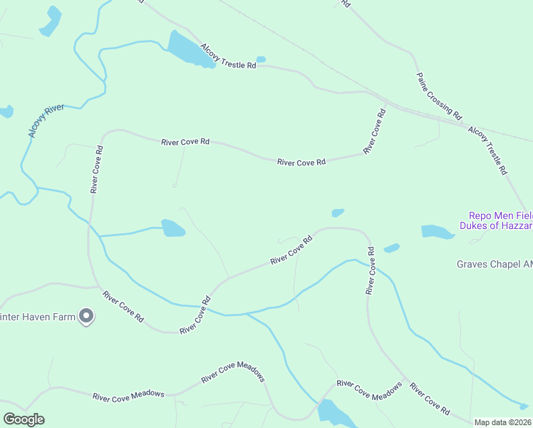 map of restaurants, bars, coffee shops, grocery stores, and more near 1440 River Cove Road in Social Circle