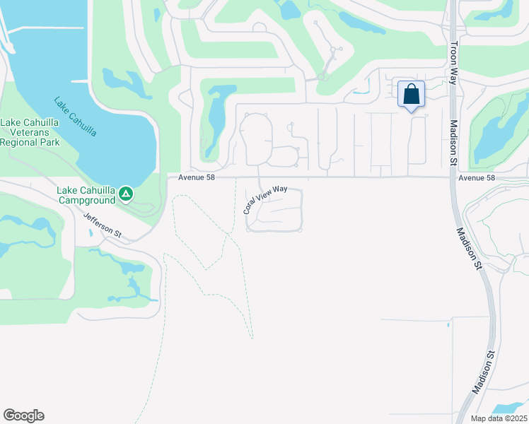 map of restaurants, bars, coffee shops, grocery stores, and more near 80336 Palatine Court in La Quinta