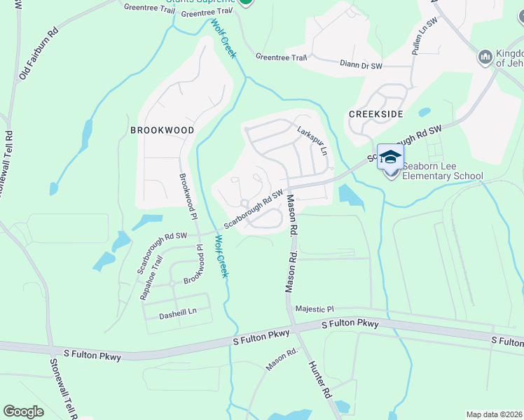 map of restaurants, bars, coffee shops, grocery stores, and more near 4790 Buckeye Place in Atlanta