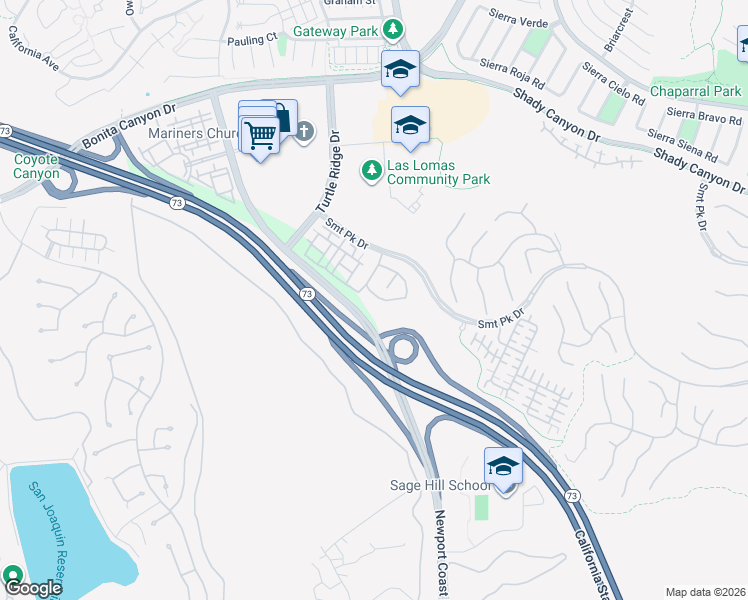 map of restaurants, bars, coffee shops, grocery stores, and more near 145 Roadrunner in Irvine