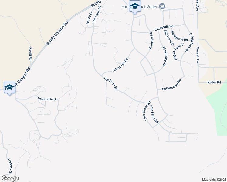 map of restaurants, bars, coffee shops, grocery stores, and more near 34261 The Farm Road in Wildomar