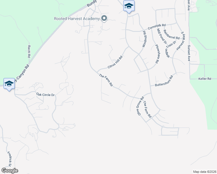 map of restaurants, bars, coffee shops, grocery stores, and more near 34281 The Farm Road in Wildomar