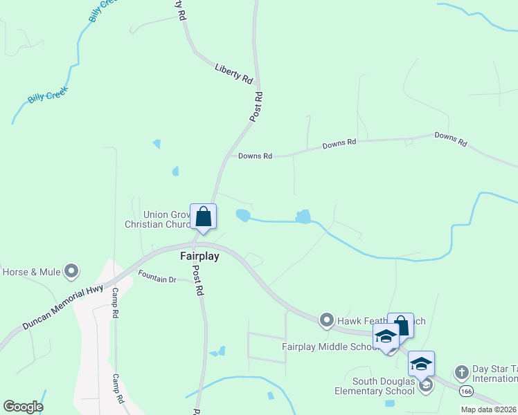 map of restaurants, bars, coffee shops, grocery stores, and more near 6540 Post Road in Douglasville
