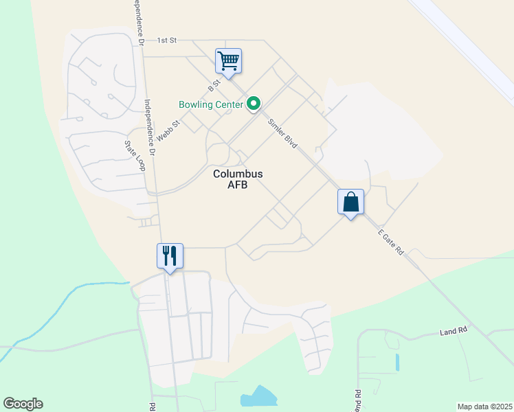 map of restaurants, bars, coffee shops, grocery stores, and more near in Columbus