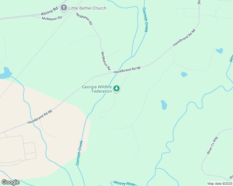 map of restaurants, bars, coffee shops, grocery stores, and more near 11600 Hazelbrand Road Northeast in Covington