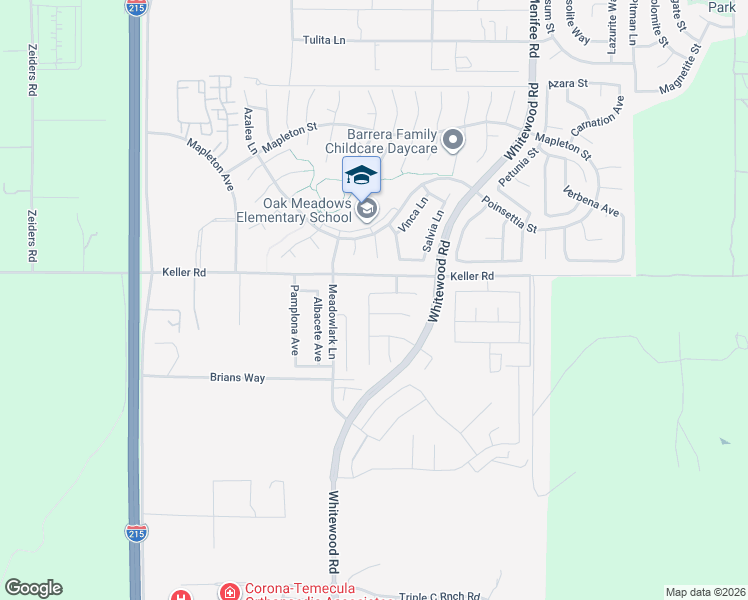 map of restaurants, bars, coffee shops, grocery stores, and more near 28521 Authurium Way in Murrieta