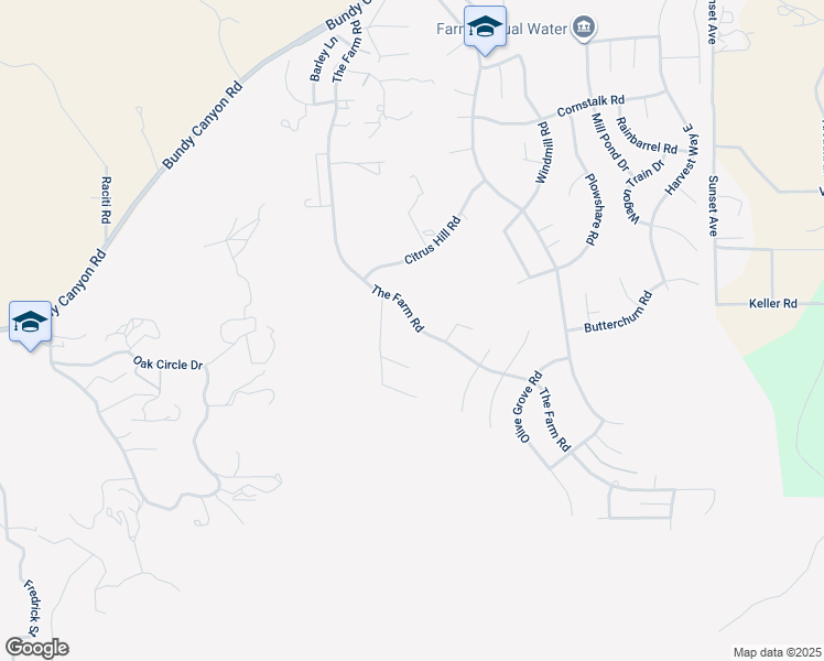 map of restaurants, bars, coffee shops, grocery stores, and more near 34261 The Farm Road in Wildomar