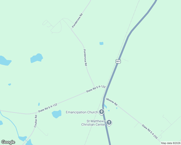 map of restaurants, bars, coffee shops, grocery stores, and more near Ponderosa Road in Saint Matthews