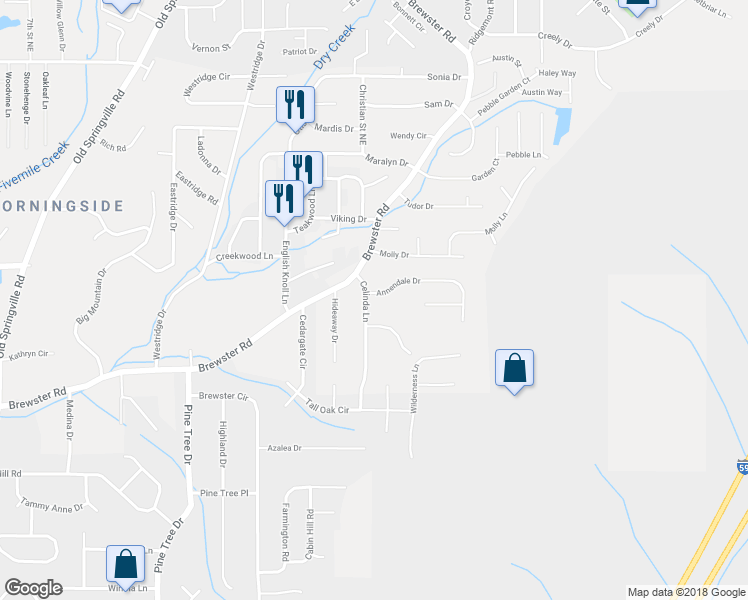 map of restaurants, bars, coffee shops, grocery stores, and more near 1623 Celinda Lane in Birmingham