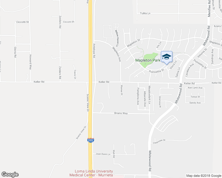 map of restaurants, bars, coffee shops, grocery stores, and more near 28177 Keller Road in Murrieta