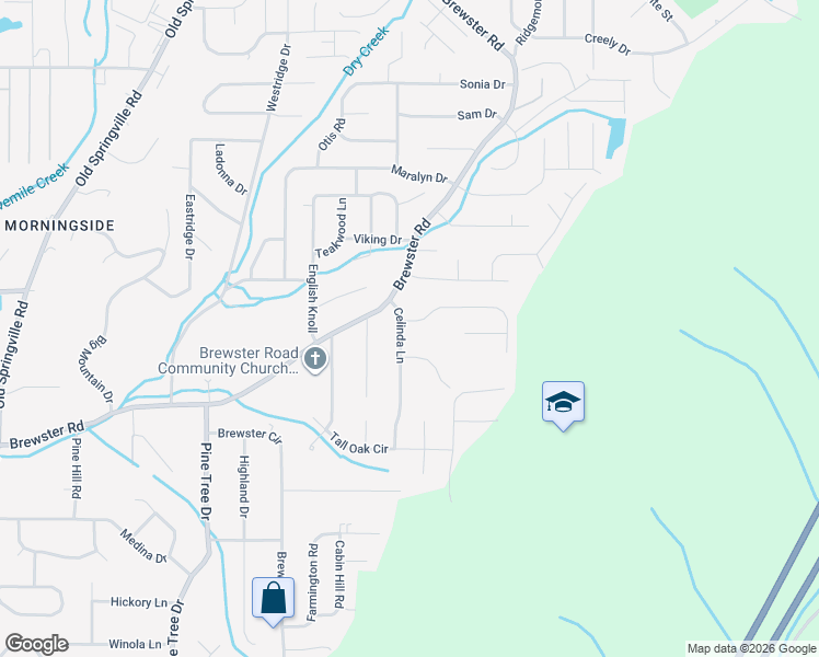 map of restaurants, bars, coffee shops, grocery stores, and more near 1623 Celinda Lane in Birmingham