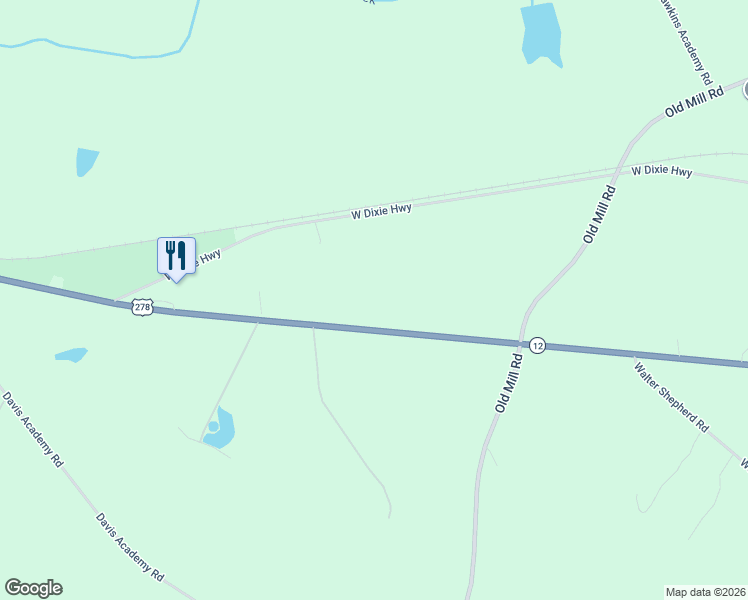 map of restaurants, bars, coffee shops, grocery stores, and more near 5841 Atlanta Highway in Rutledge