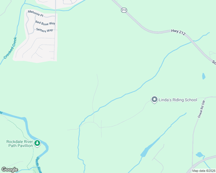 map of restaurants, bars, coffee shops, grocery stores, and more near 2630 Westwood Drive in Conyers