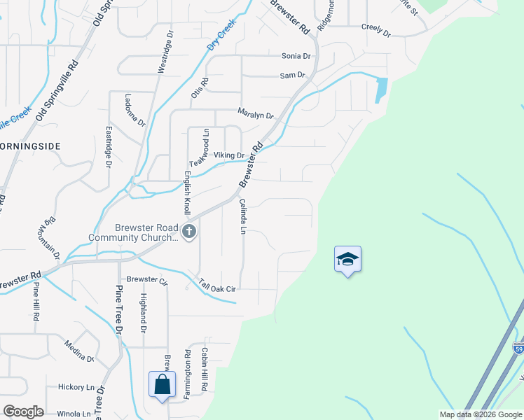 map of restaurants, bars, coffee shops, grocery stores, and more near 1645 Celinda Lane in Birmingham