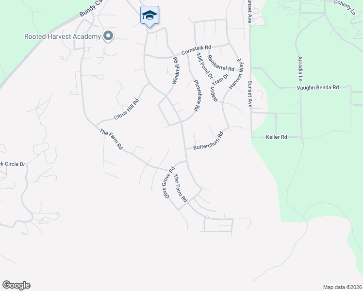 map of restaurants, bars, coffee shops, grocery stores, and more near 34025 Harvest Way in Wildomar