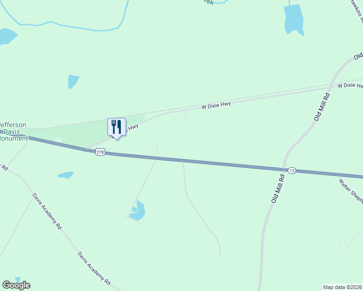 map of restaurants, bars, coffee shops, grocery stores, and more near 5975 Highway 12 in Rutledge