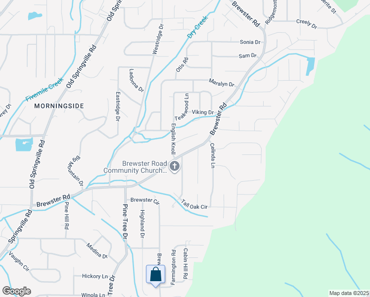 map of restaurants, bars, coffee shops, grocery stores, and more near 1713 Timbercrest Circle in Birmingham