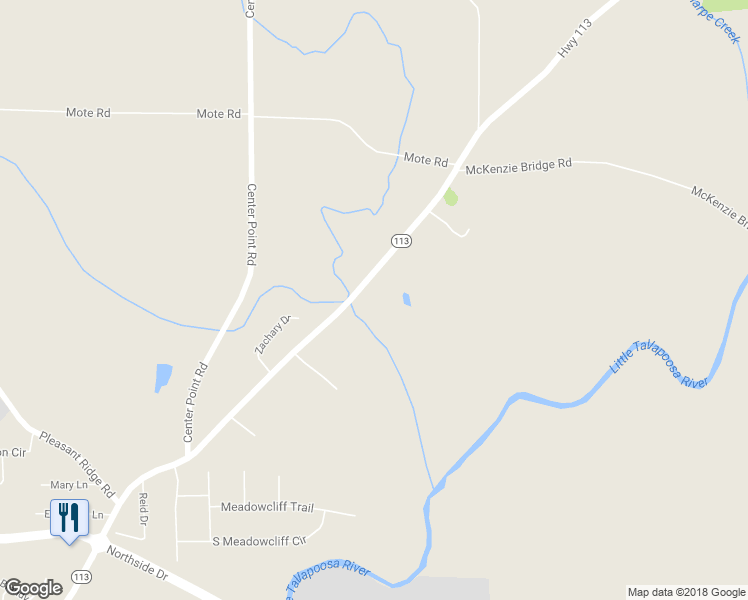 map of restaurants, bars, coffee shops, grocery stores, and more near 963 Highway 113 in Carrollton