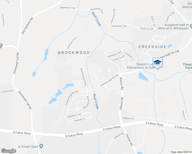 map of restaurants, bars, coffee shops, grocery stores, and more near 165 Prattling Court in Atlanta