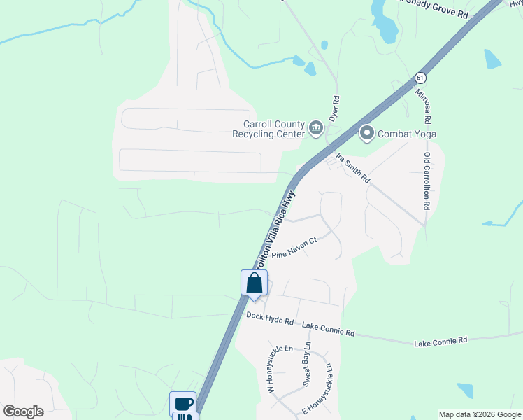 map of restaurants, bars, coffee shops, grocery stores, and more near 40 Haven Ridge in Carrollton
