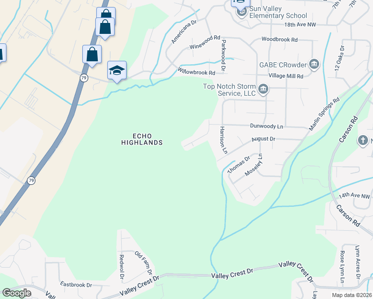 map of restaurants, bars, coffee shops, grocery stores, and more near 925 Old Oak Trce in Birmingham
