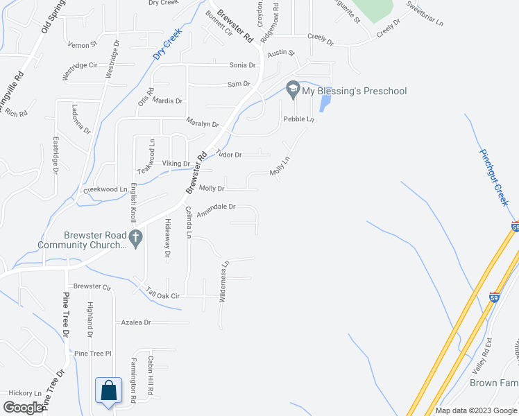 map of restaurants, bars, coffee shops, grocery stores, and more near 1772 Annendale Drive in Birmingham