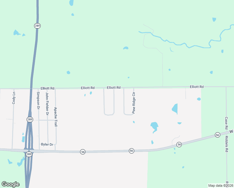 map of restaurants, bars, coffee shops, grocery stores, and more near 129 Pine Ridge Circle in Sherman