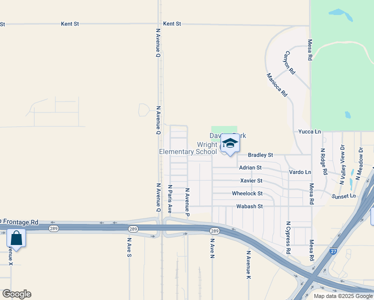 map of restaurants, bars, coffee shops, grocery stores, and more near 2820 North Avenue P in Lubbock