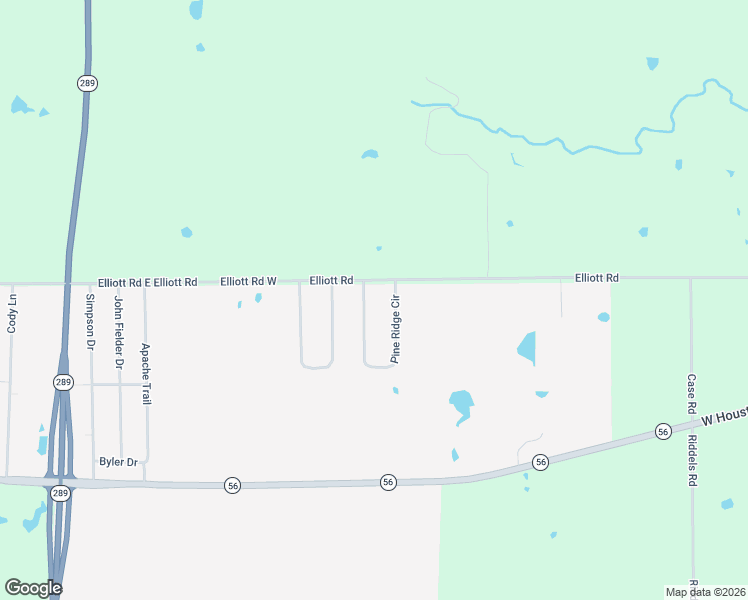 map of restaurants, bars, coffee shops, grocery stores, and more near 129 Pine Ridge Circle in Sherman