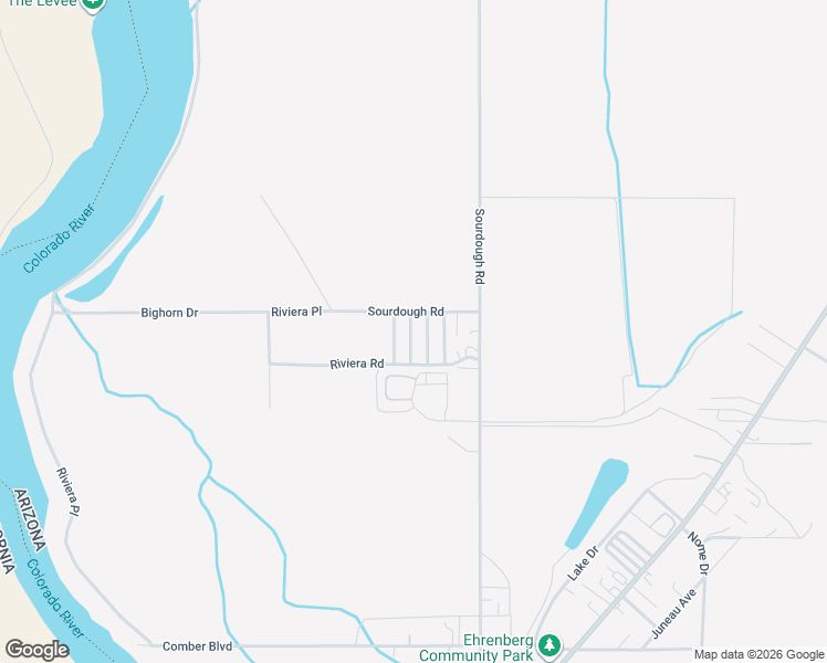map of restaurants, bars, coffee shops, grocery stores, and more near 48792 Sourdough Road in Ehrenberg