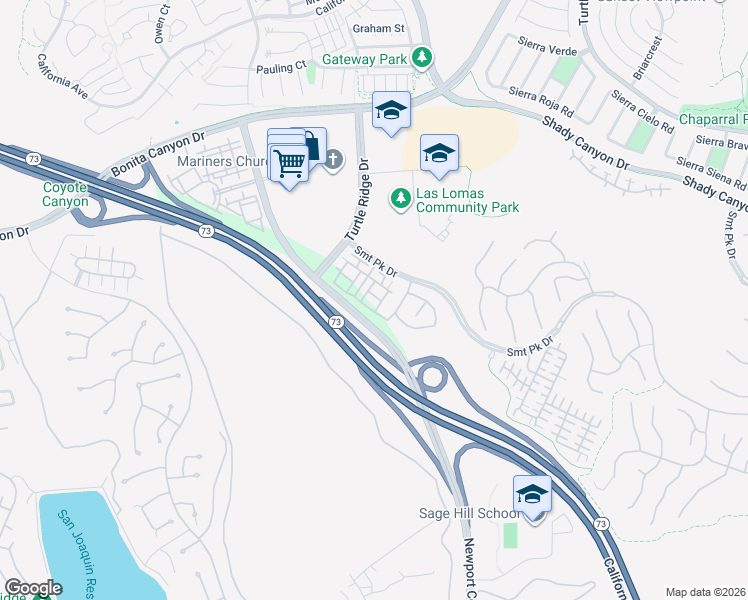 map of restaurants, bars, coffee shops, grocery stores, and more near 258 Coral Rose in Irvine