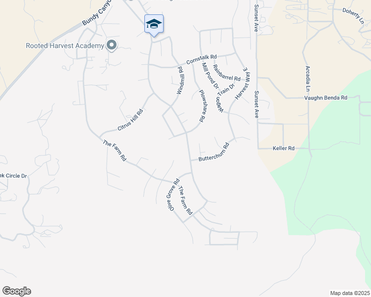 map of restaurants, bars, coffee shops, grocery stores, and more near 33985 Harvest Way in Wildomar