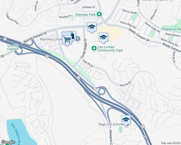 map of restaurants, bars, coffee shops, grocery stores, and more near 246 Coral Rose in Irvine