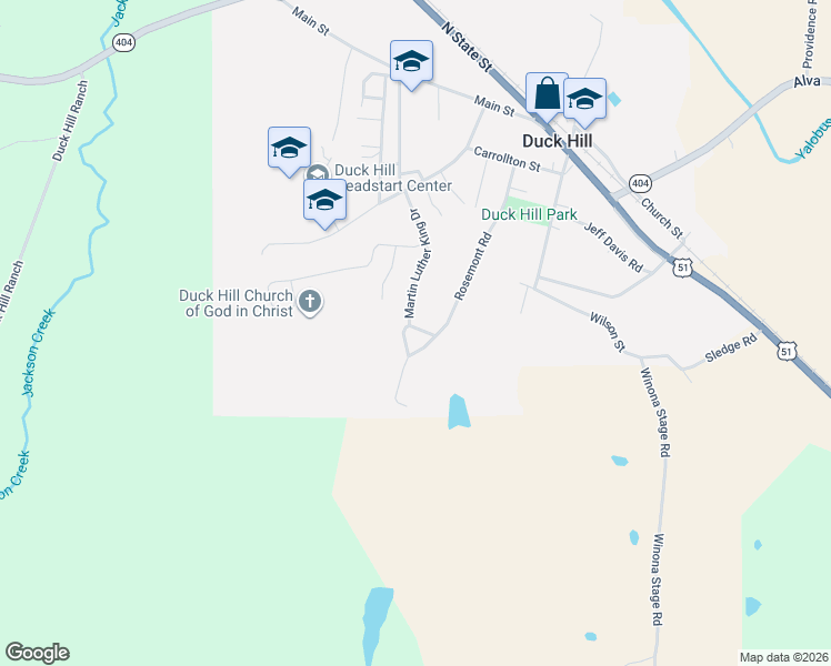 map of restaurants, bars, coffee shops, grocery stores, and more near Parker St in Duck Hill
