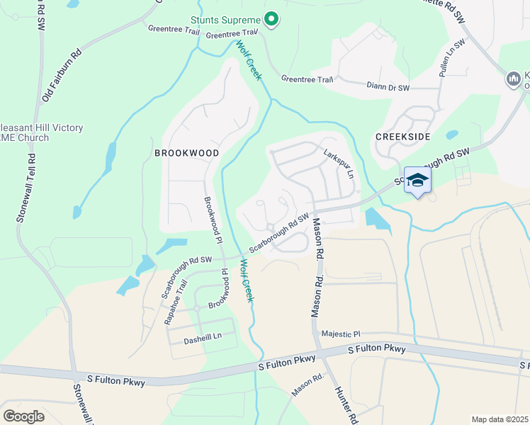 map of restaurants, bars, coffee shops, grocery stores, and more near 433 Inkberry Drive in Atlanta