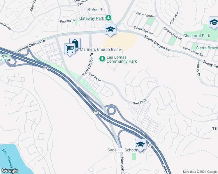map of restaurants, bars, coffee shops, grocery stores, and more near 33 Gingerwood in Irvine