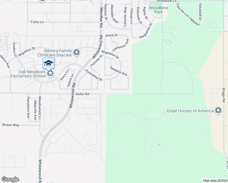 map of restaurants, bars, coffee shops, grocery stores, and more near 29177 Hydrangea Street in Murrieta