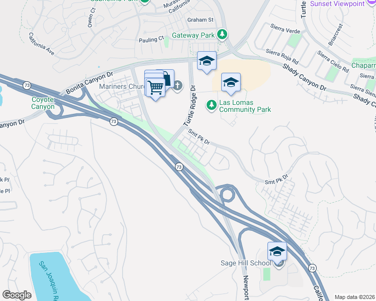 map of restaurants, bars, coffee shops, grocery stores, and more near 105 Jadestone in Irvine